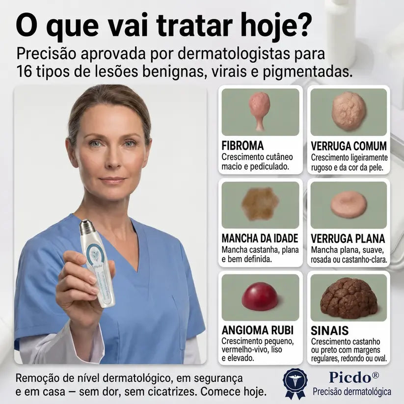 🍀👑 𝐏𝒊𝐜𝐝𝒐® Removedor de Acrocórdons e Manchas em 7 Dias (Sem dor, sem cicatrizes — aplicador roll-on) 💪