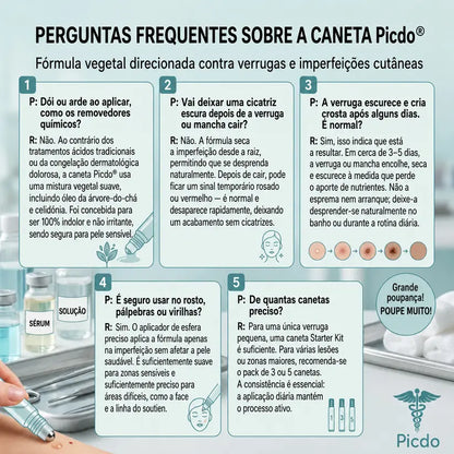 🍀👑 𝐏𝒊𝐜𝐝𝒐® Removedor de Acrocórdons e Manchas em 7 Dias (Sem dor, sem cicatrizes — aplicador roll-on) 💪