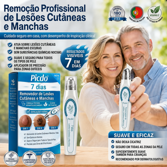 🍀👑 𝐏𝒊𝐜𝐝𝒐® Removedor de Acrocórdons e Manchas em 7 Dias (Sem dor, sem cicatrizes — aplicador roll-on) 💪